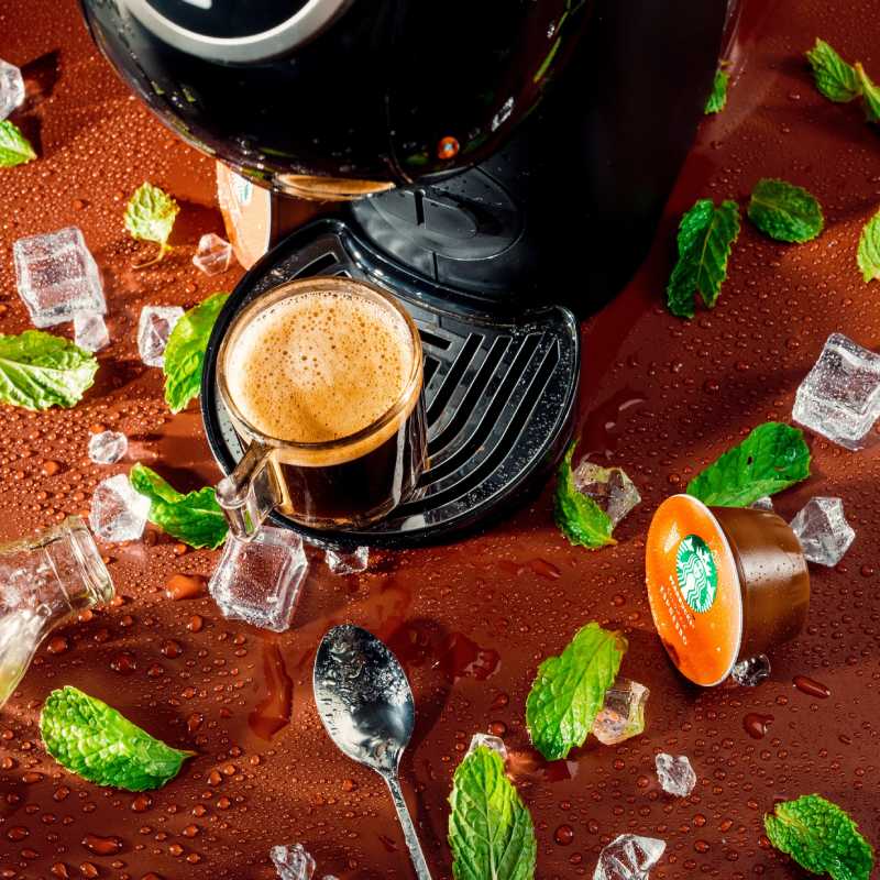 Sparkling Espresso With Mint