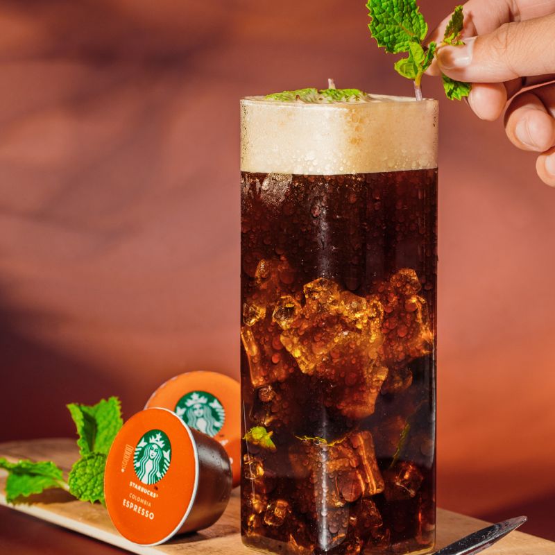 Sparkling Espresso With Mint