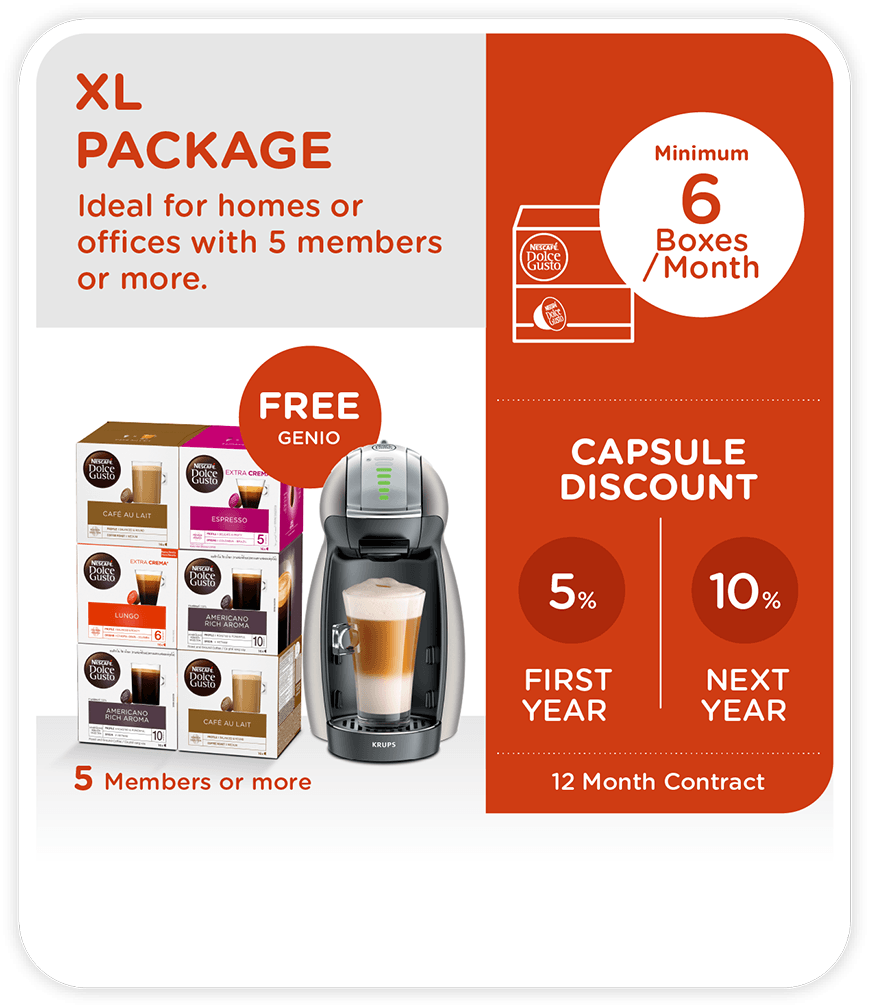 Nescafé Dolce Gusto Monthly Packages | Nescafe dolce gusto